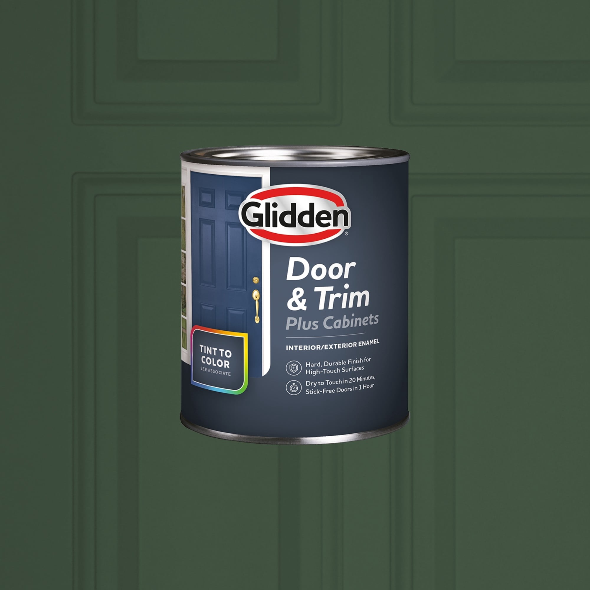 Glidden Cabinet Door and Trim Semi Gloss Paint, Pine Forest, 1 Quart