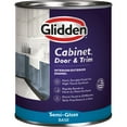 thumbnail image 1 of Glidden Cabinet Door and Trim Semi Gloss Paint, Tintable, 1 Quart, 1 of 7