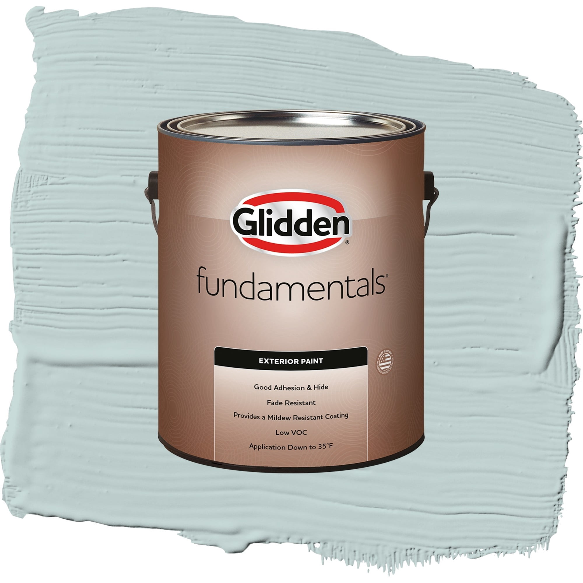 Glidden Fundamentals Babbling Brook / Green, Semi-Gloss Exterior Paint, 1 Gallon