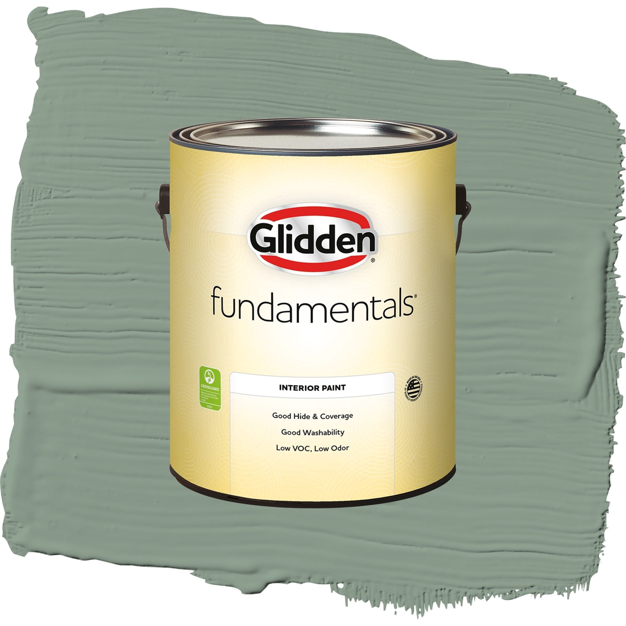 Glidden Fundamentals Birch Forest / Green, Semi-Gloss Interior Paint, 1 Gallon