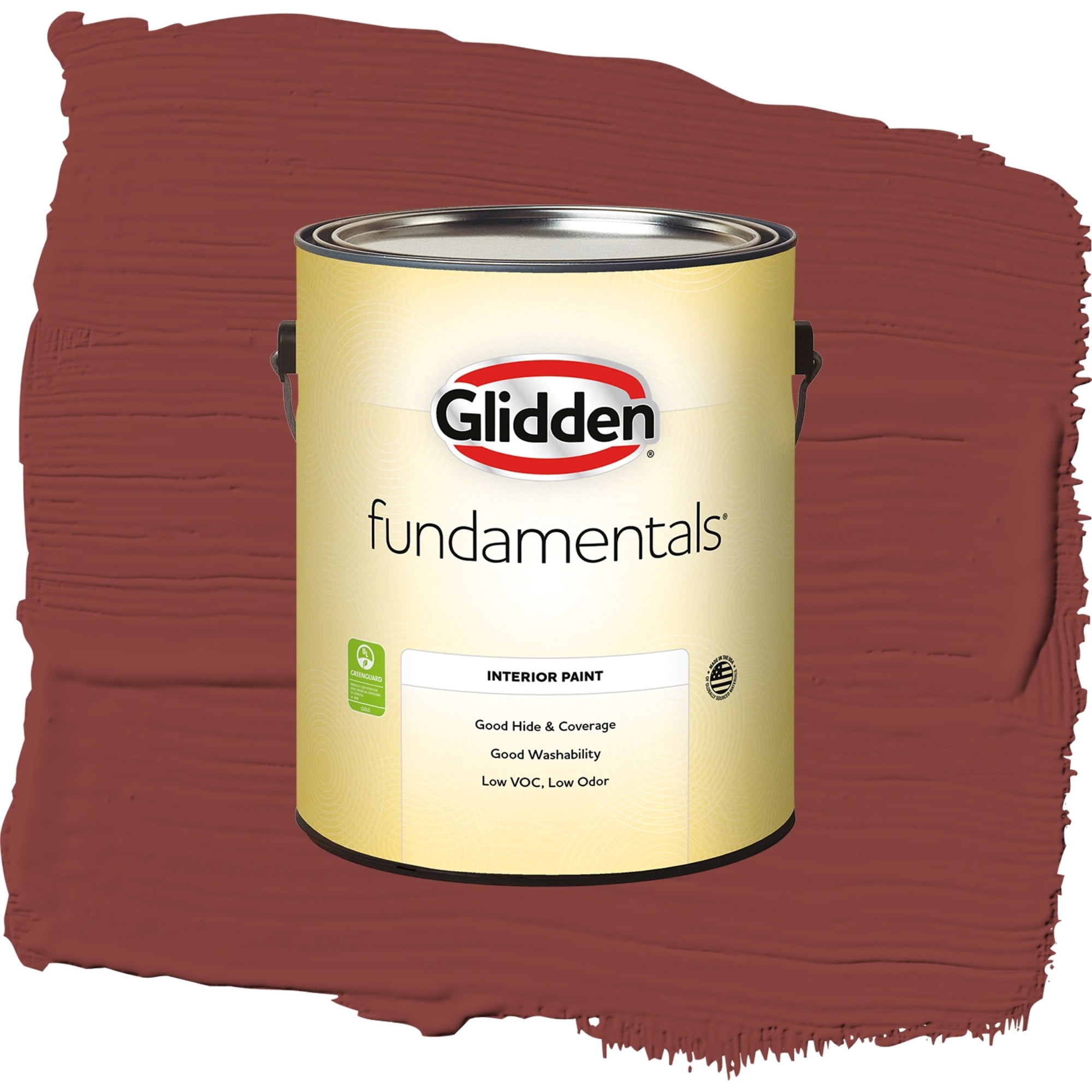 Glidden Fundamentals Brick Dust Semi Gloss Interior Paint and Primer, 1 Gallon