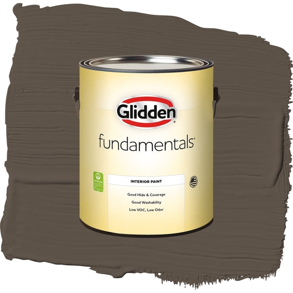 Glidden Fundamentals Cabin Fever / Brown, Semi-Gloss Interior Paint, 1 Gallon