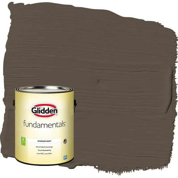 Glidden Fundamentals Cabin Fever / Brown Semi-Gloss Interior Paint, 1 Gallon