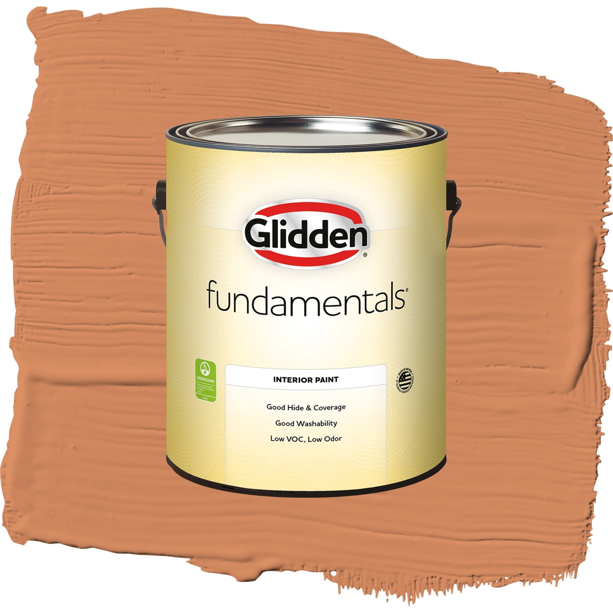 Glidden Fundamentals Georgian Leather / Orange, Semi-Gloss Interior Paint, 1 Gallon