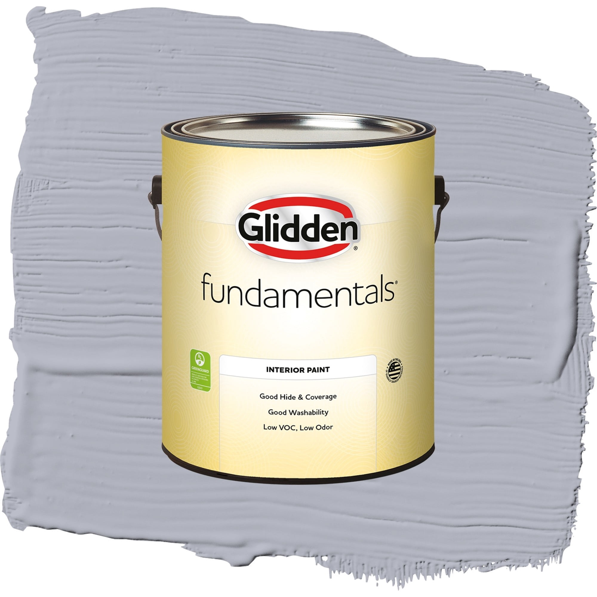 Glidden Fundamentals Glistening Gray / Grey, Semi-Gloss Interior Paint, 1 Gallon