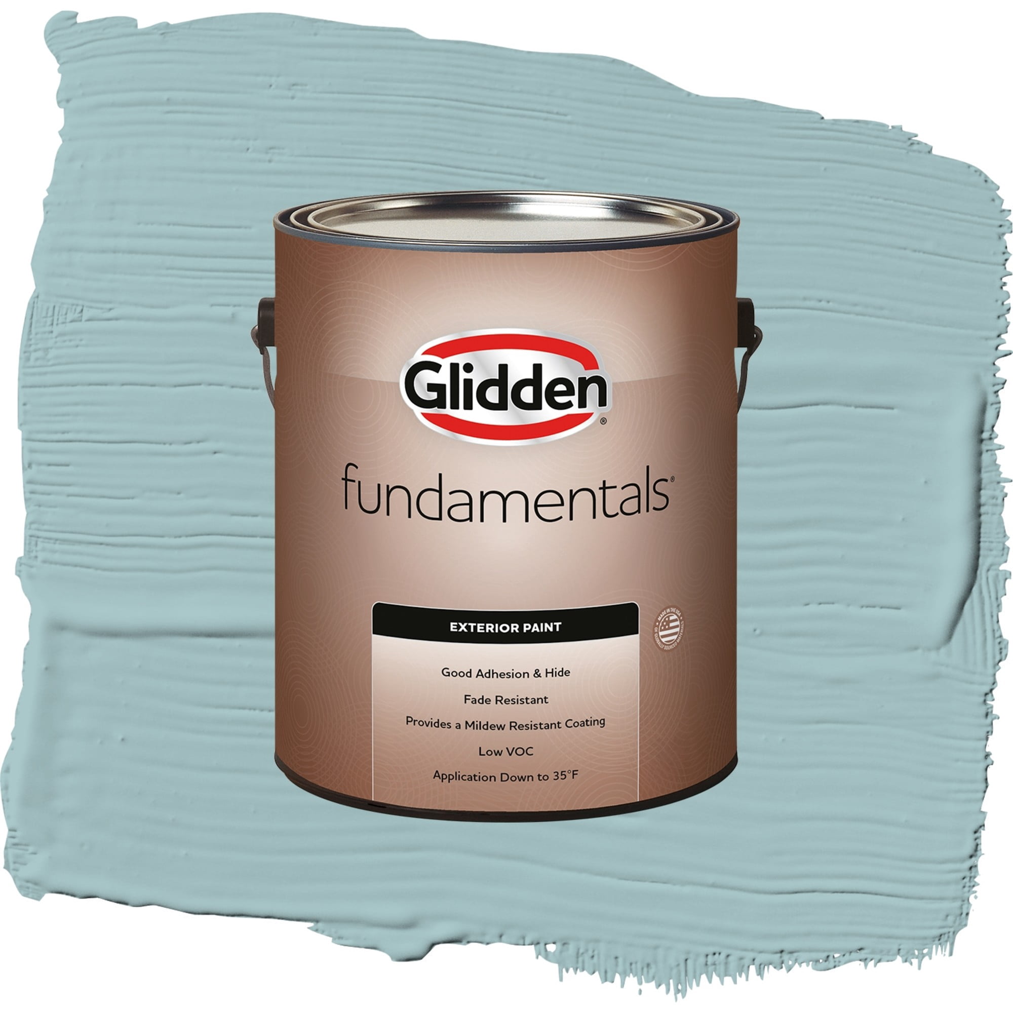Glidden Fundamentals Lazy River Semi Gloss Exterior Paint and Primer, 1 Gallon