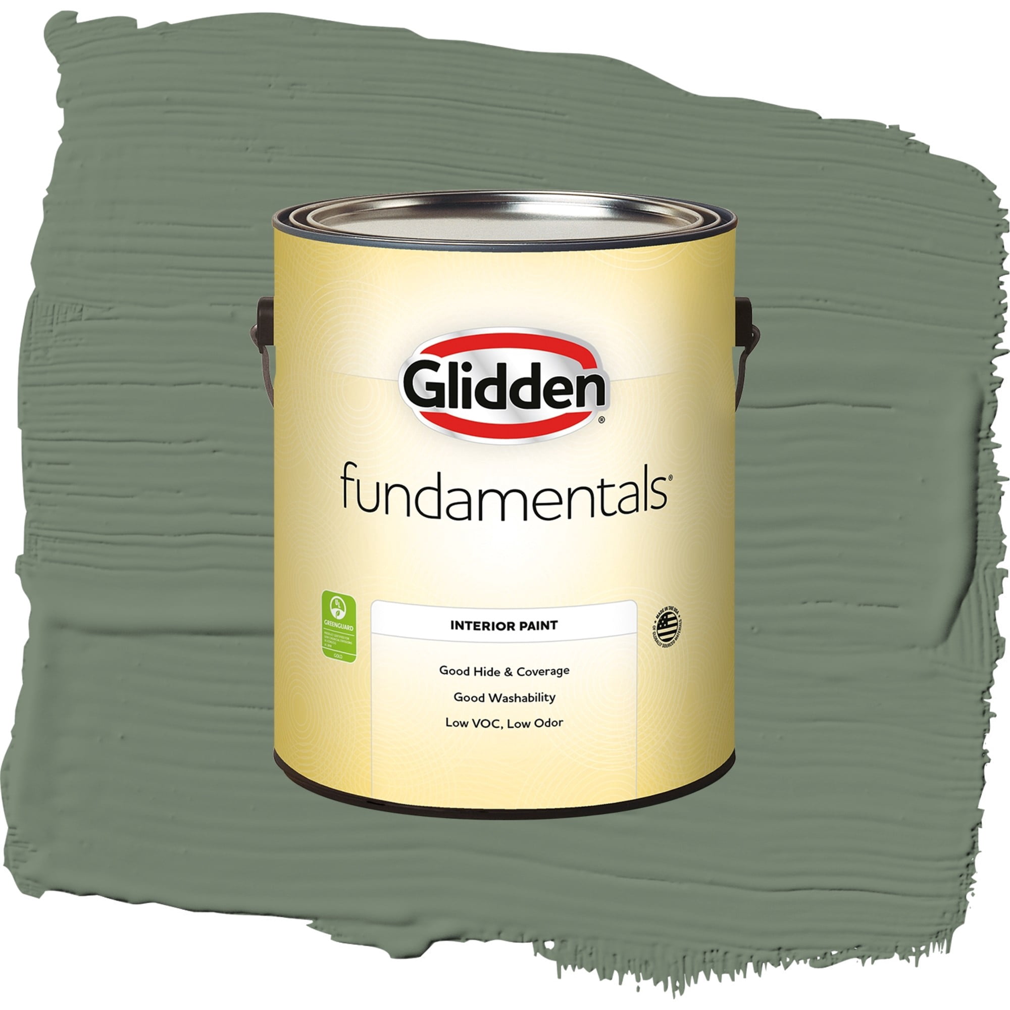Glidden Fundamentals Lottery Winnings / Green, Semi-Gloss Interior Paint, 1 Gallon