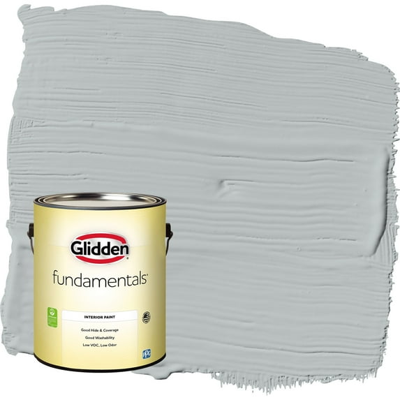Glidden Fundamentals Maiden Mist / Gray Semi-Gloss Interior Paint, 1 Gallon