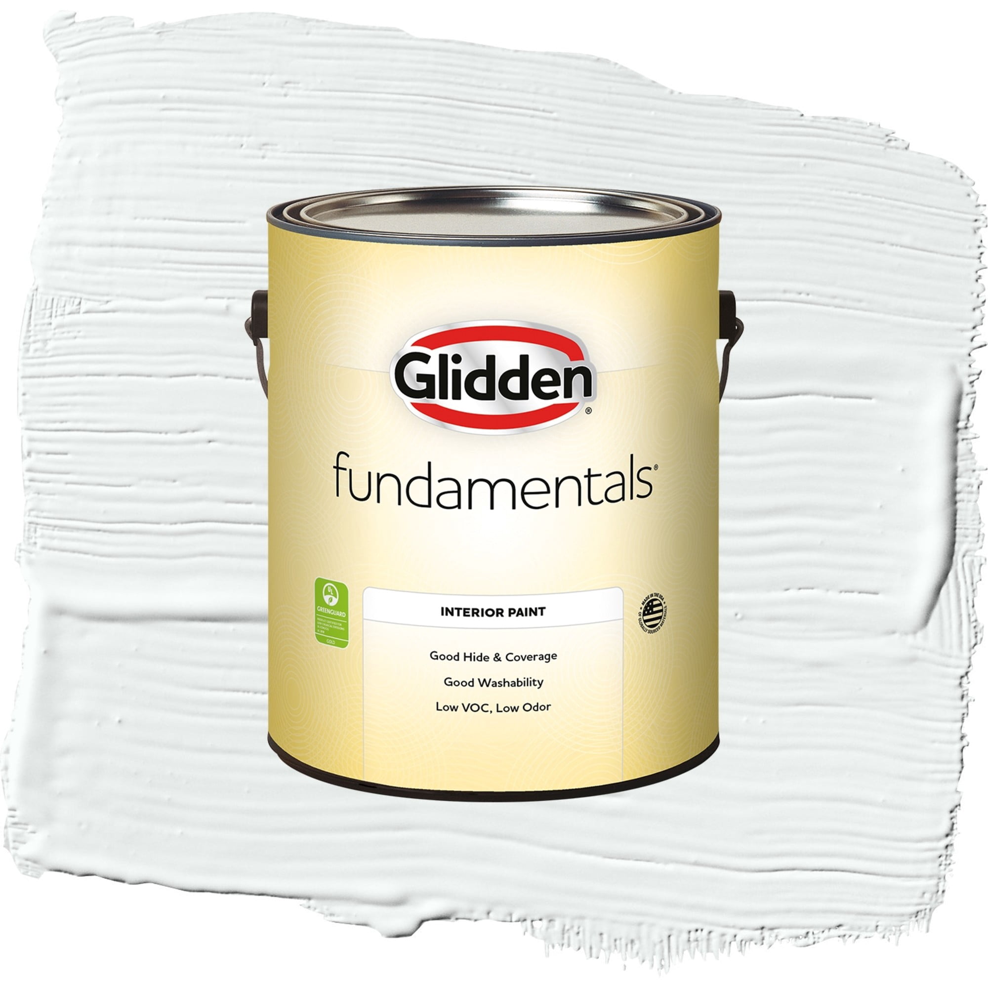 Glidden Fundamentals Moonlit Snow / Gray, Semi-Gloss Interior Paint, 1 Gallon
