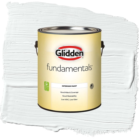 Glidden Fundamentals Moonlit Snow / Gray, Semi-Gloss Interior Paint, 1 Gallon