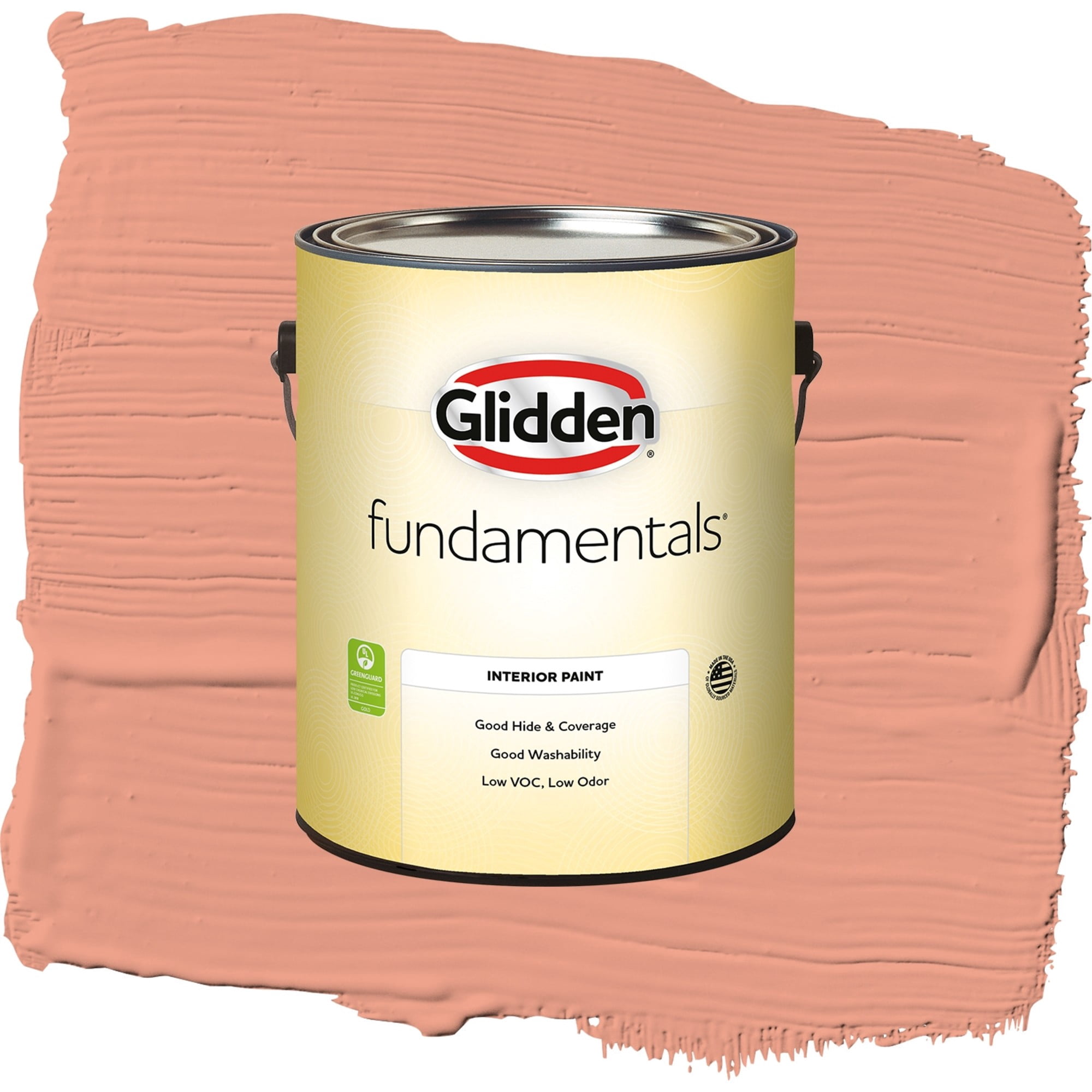 Glidden Fundamentals Opal Fire / Orange, Semi-Gloss Interior Paint, 1 Gallon