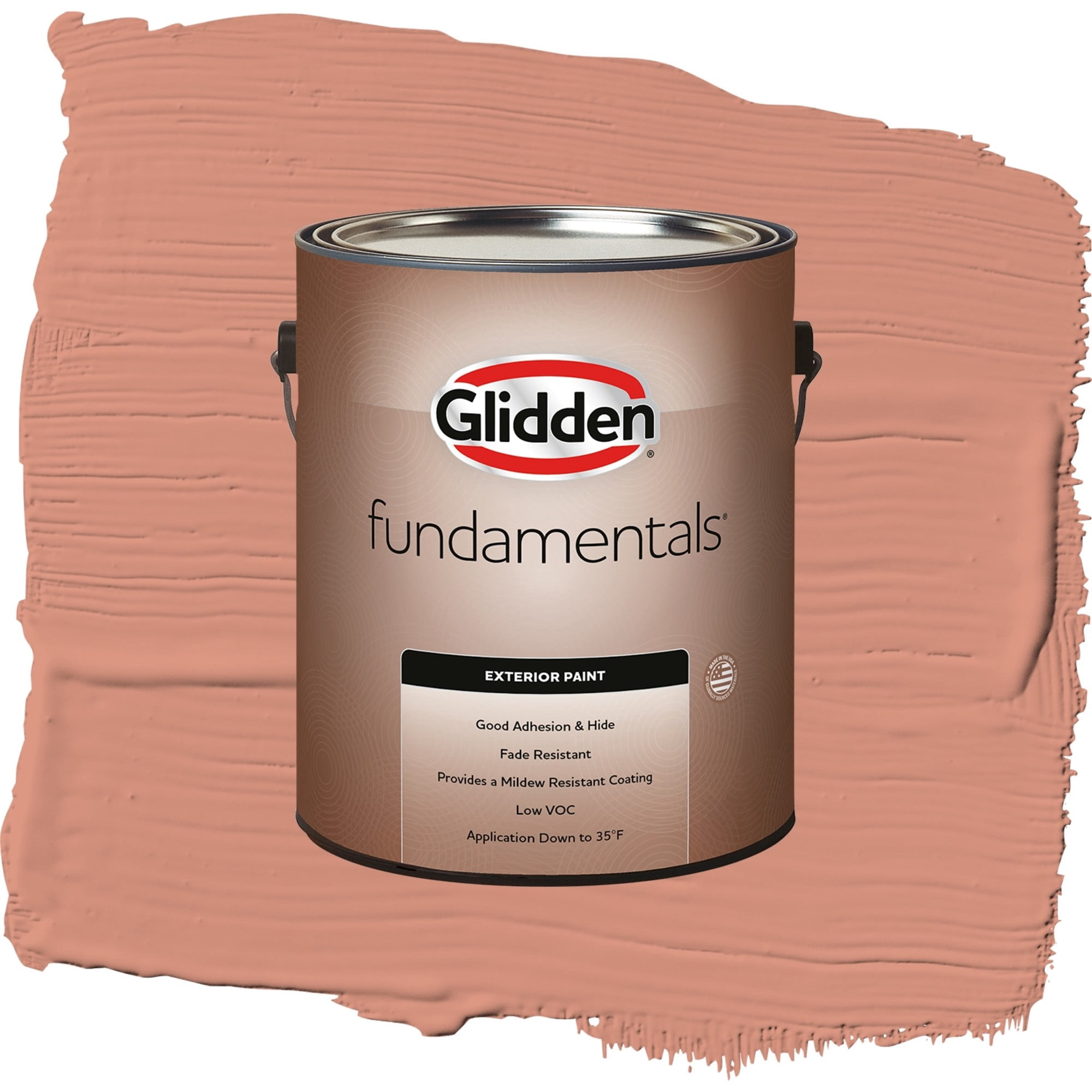 Glidden Fundamentals Orange Essential / Orange, Semi-Gloss Exterior Paint, 1 Gallon