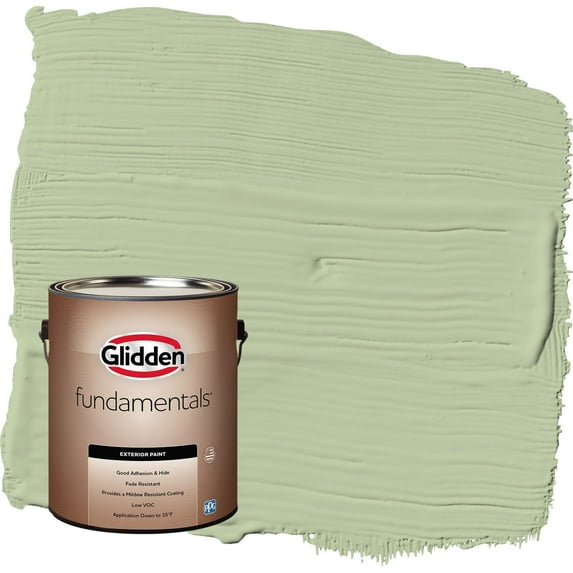 Glidden Fundamentals Quaking Grass / Green Semi-Gloss Exterior Paint, 1 Gallon