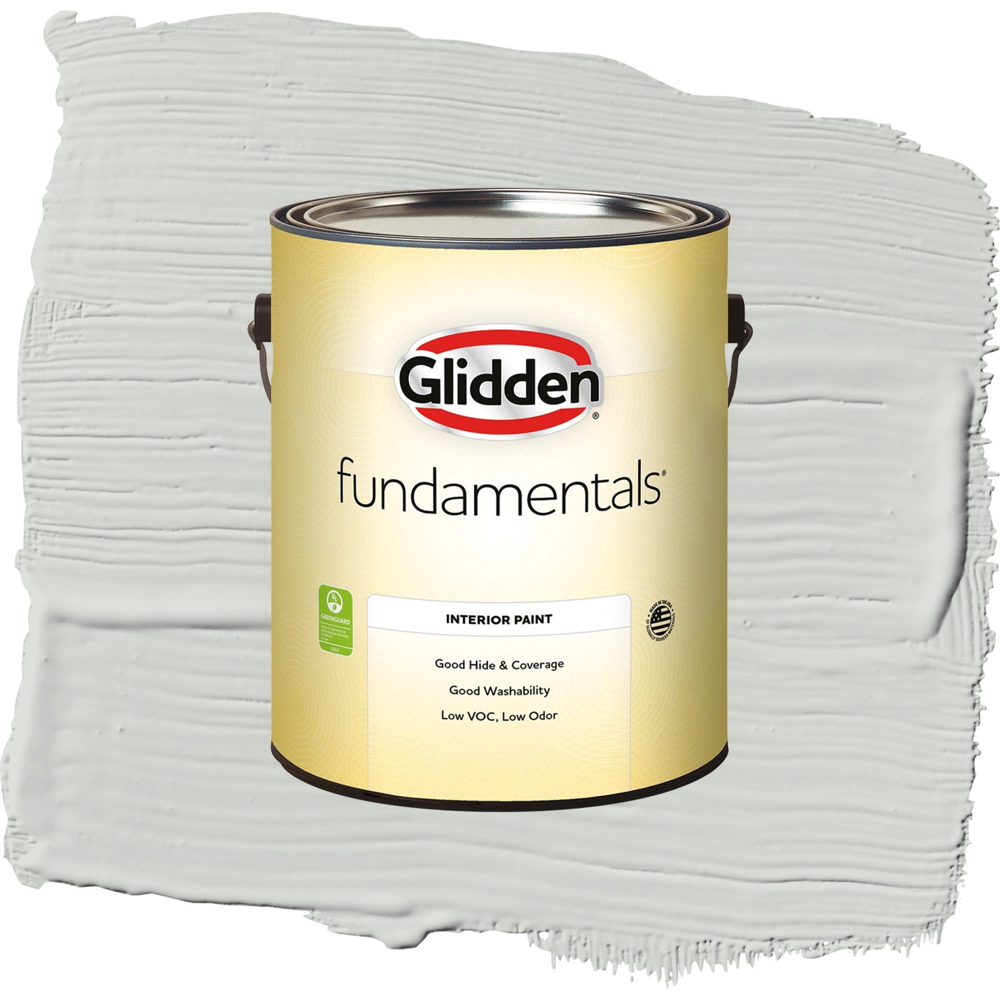 Glidden Fundamentals Tornado / Gray, Semi-Gloss Interior Paint, 1 Gallon