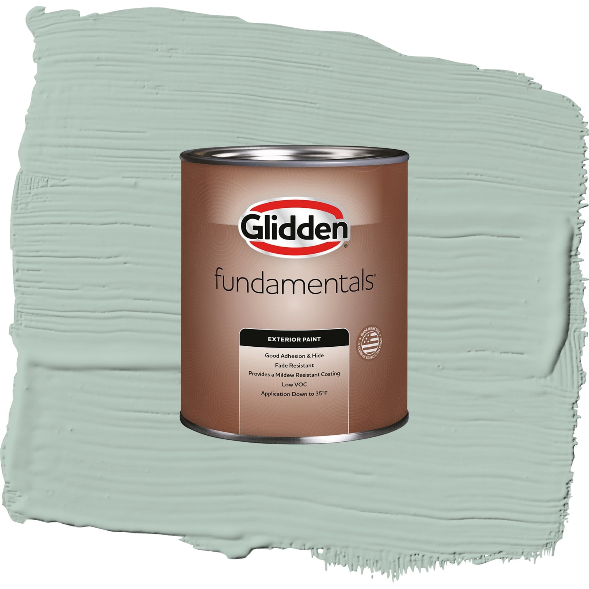 Glidden Fundamentals Aquamarine Dream Semi Gloss Exterior Paint and Primer, 1 Quart