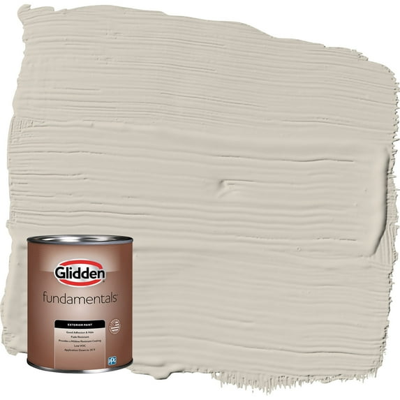 Glidden Fundamentals Dust Bunny / Beige Semi-Gloss Exterior Paint, 1 Quart
