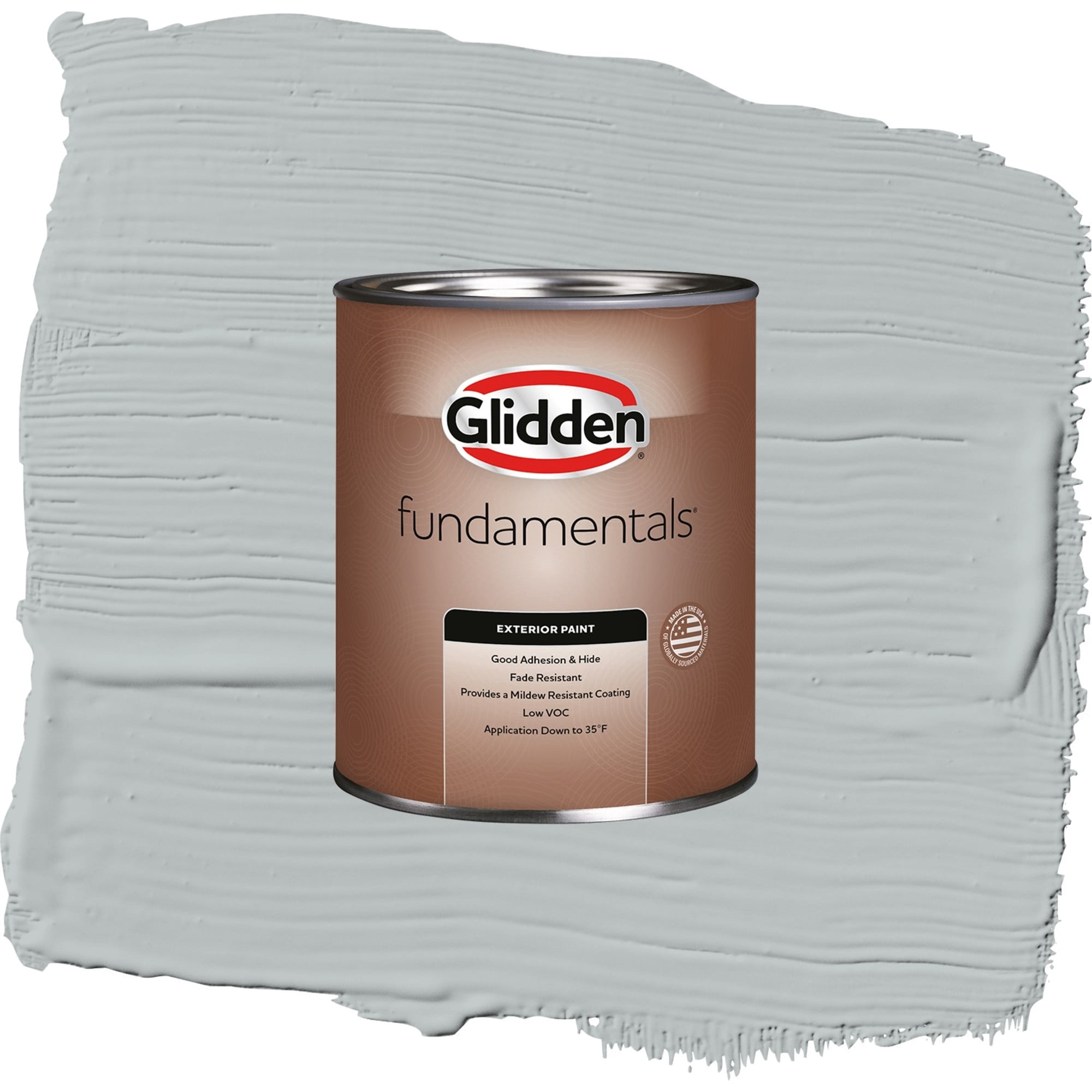 Glidden Fundamentals Maiden Mist Semi Gloss Exterior Paint and Primer, 1 Quart