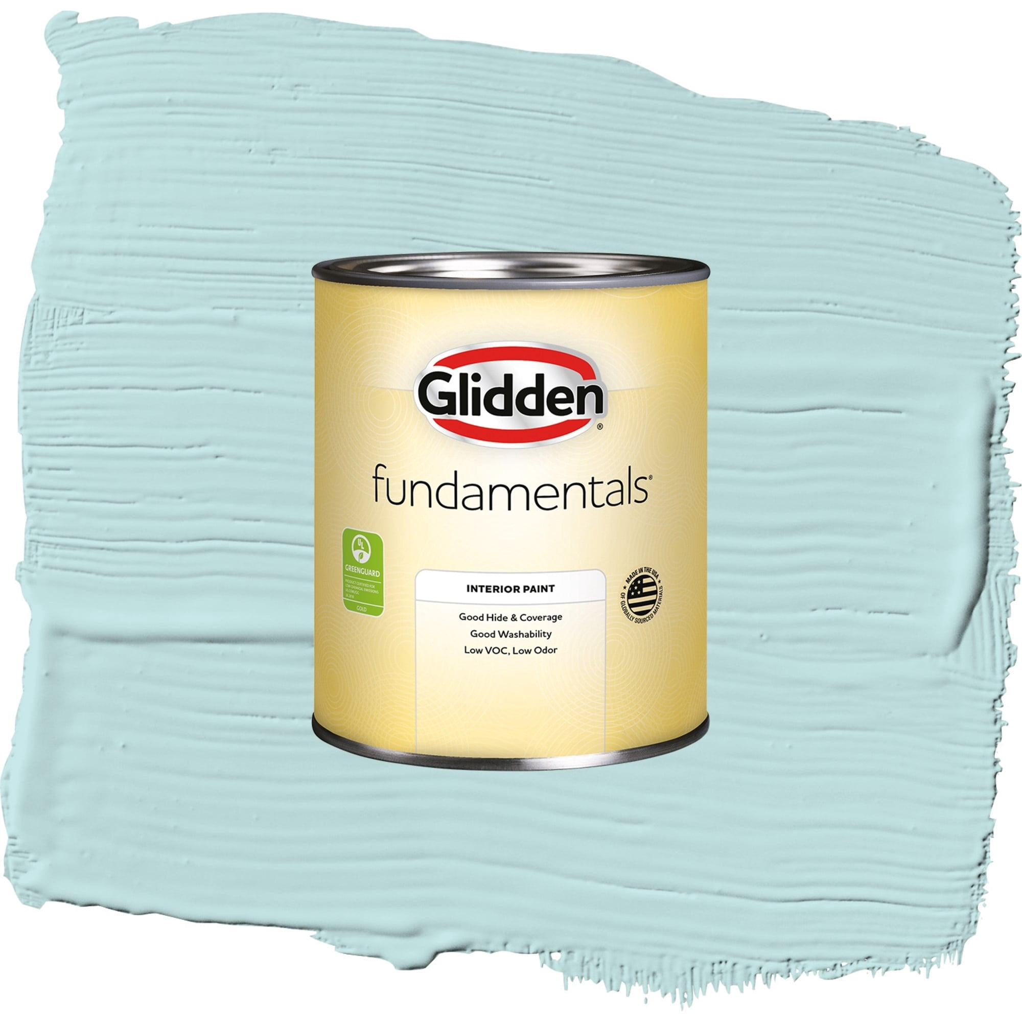 Glidden Fundamentals Misty Aqua / Blue, Semi-Gloss Interior Paint, 1 Quart