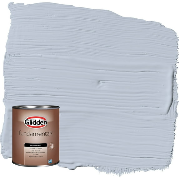Glidden Fundamentals Northern Exposure / Blue Semi-Gloss Exterior Paint, 1 Quart