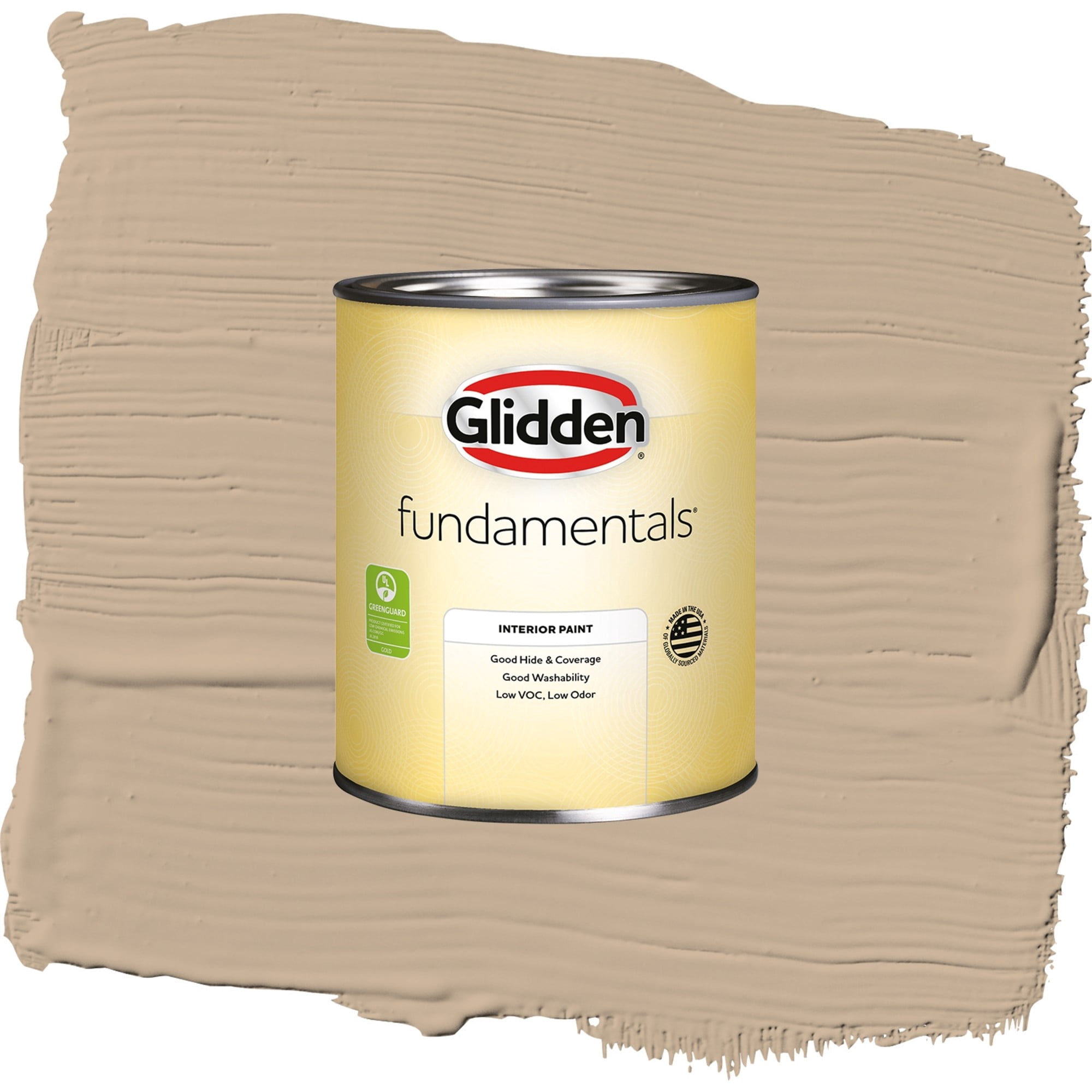 Glidden Fundamentals Persuasion / Beige, Semi-Gloss Interior Paint, 1 Quart