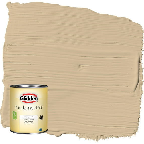Glidden Fundamentals Pony Tail / Beige Semi-Gloss Interior Paint, 1 Quart
