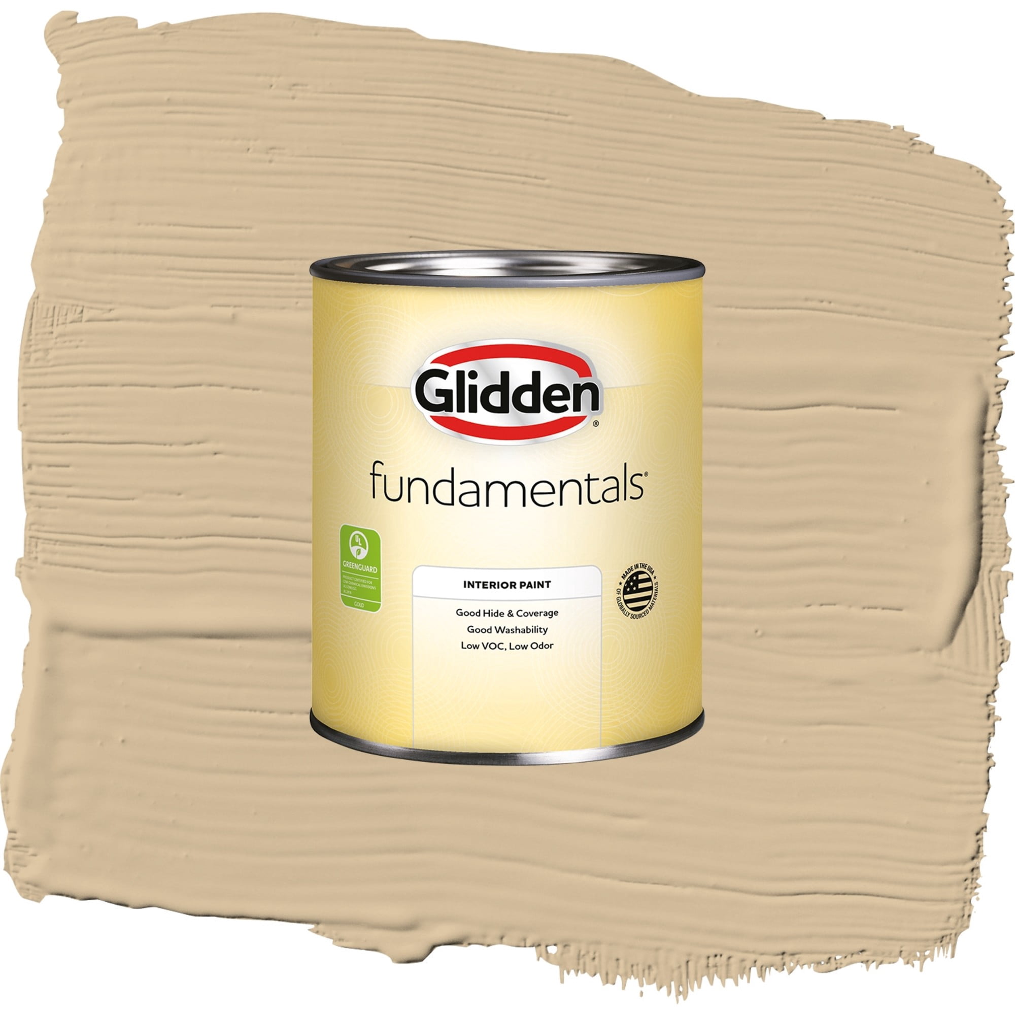 Glidden Fundamentals Pony Tail / Beige, Semi-Gloss Interior Paint, 1 Quart