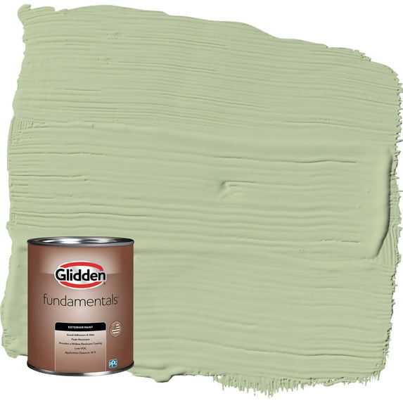 Glidden Fundamentals Quaking Grass / Green Semi-Gloss Exterior Paint, 1 Quart