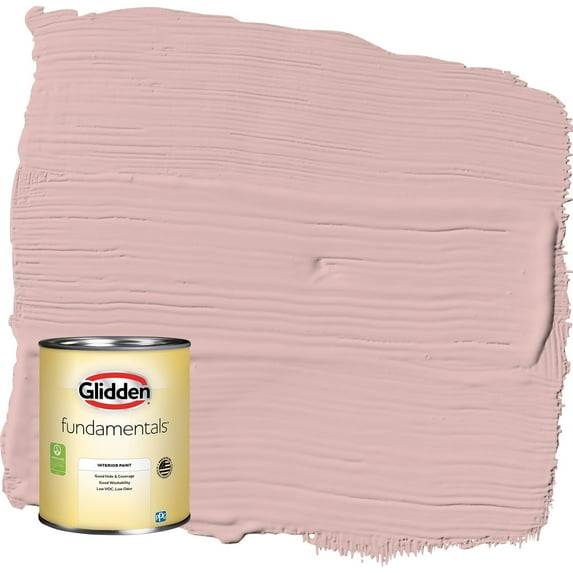 Glidden Fundamentals Rose Hip / Pink Semi-Gloss Interior Paint, 1 Quart