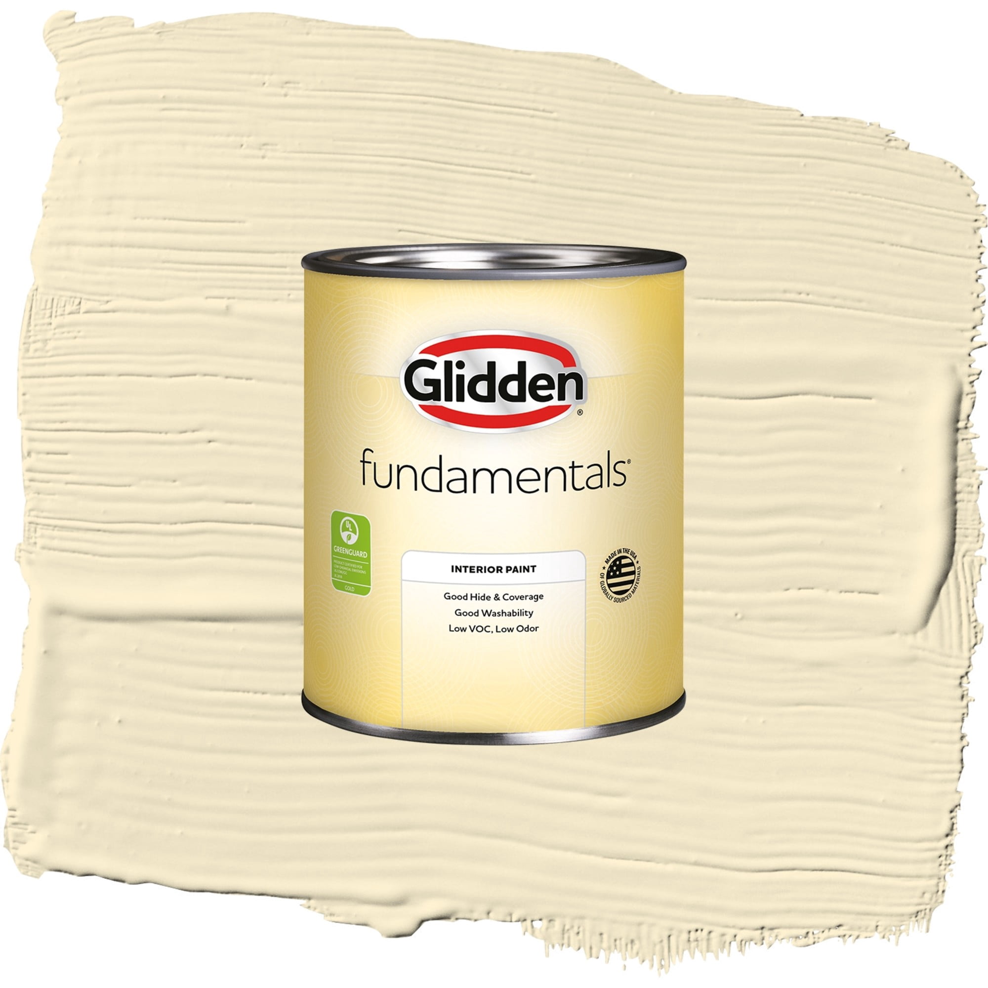 Glidden Fundamentals Soleil / Yellow, Semi-Gloss Interior Paint, 1 Quart