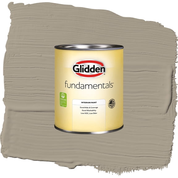Glidden Fundamentals Stonehenge Greige / Gray, Semi-Gloss Interior Paint, 1 Quart