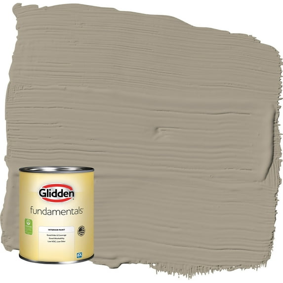 Glidden Fundamentals Stonehenge Greige / Gray Semi-Gloss Interior Paint, 1 Quart