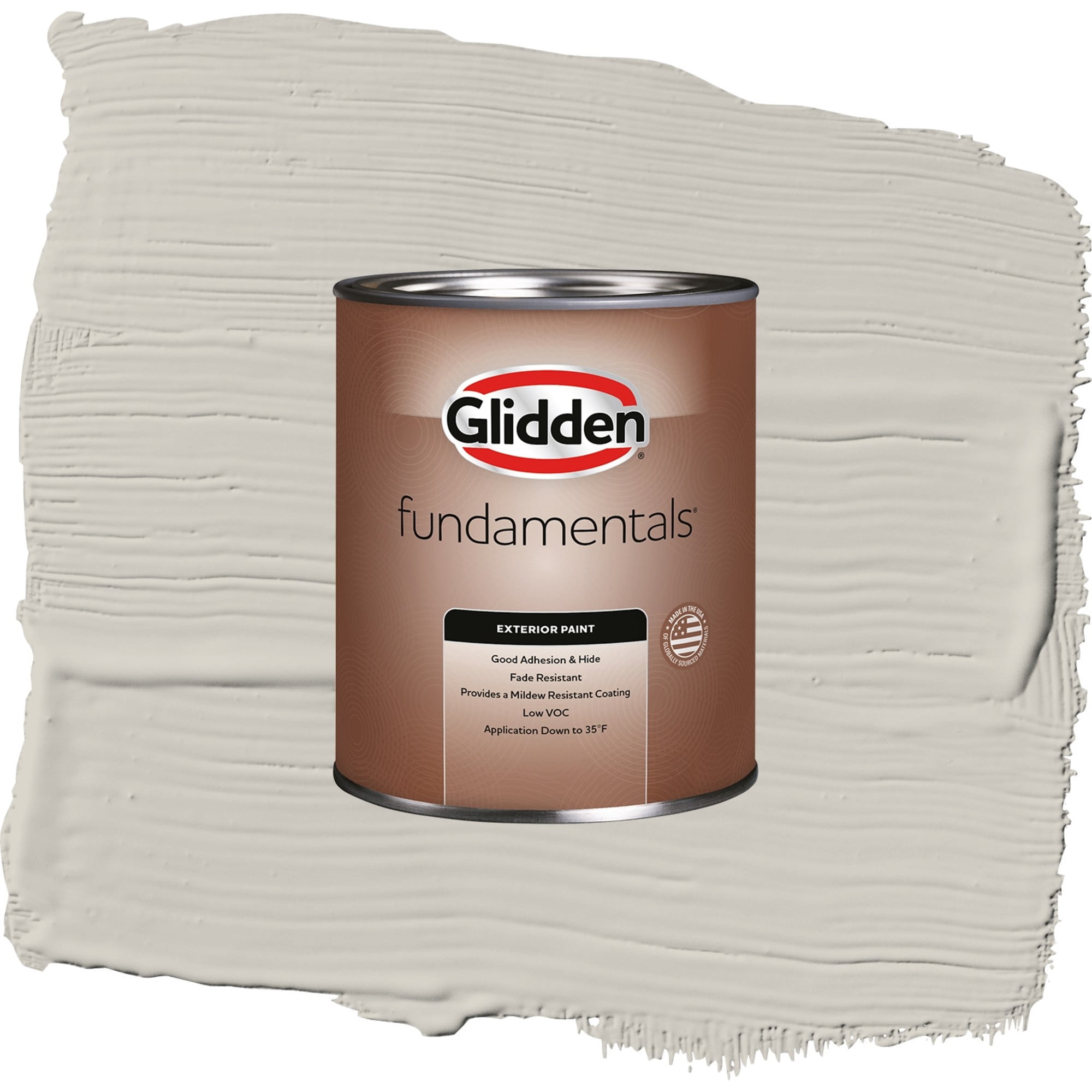 Glidden Fundamentals Swirling Smoke / Beige, Semi-Gloss Exterior Paint, 1 Quart