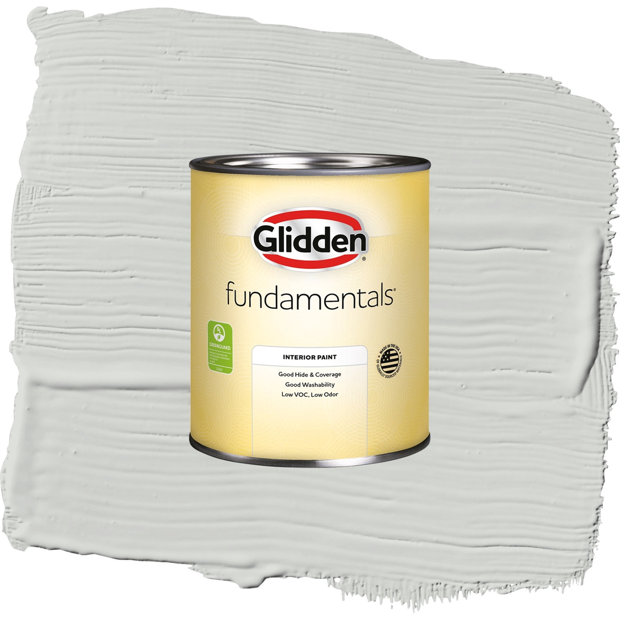 Glidden Fundamentals Tornado / Gray, Semi-Gloss Interior Paint, 1 Quart