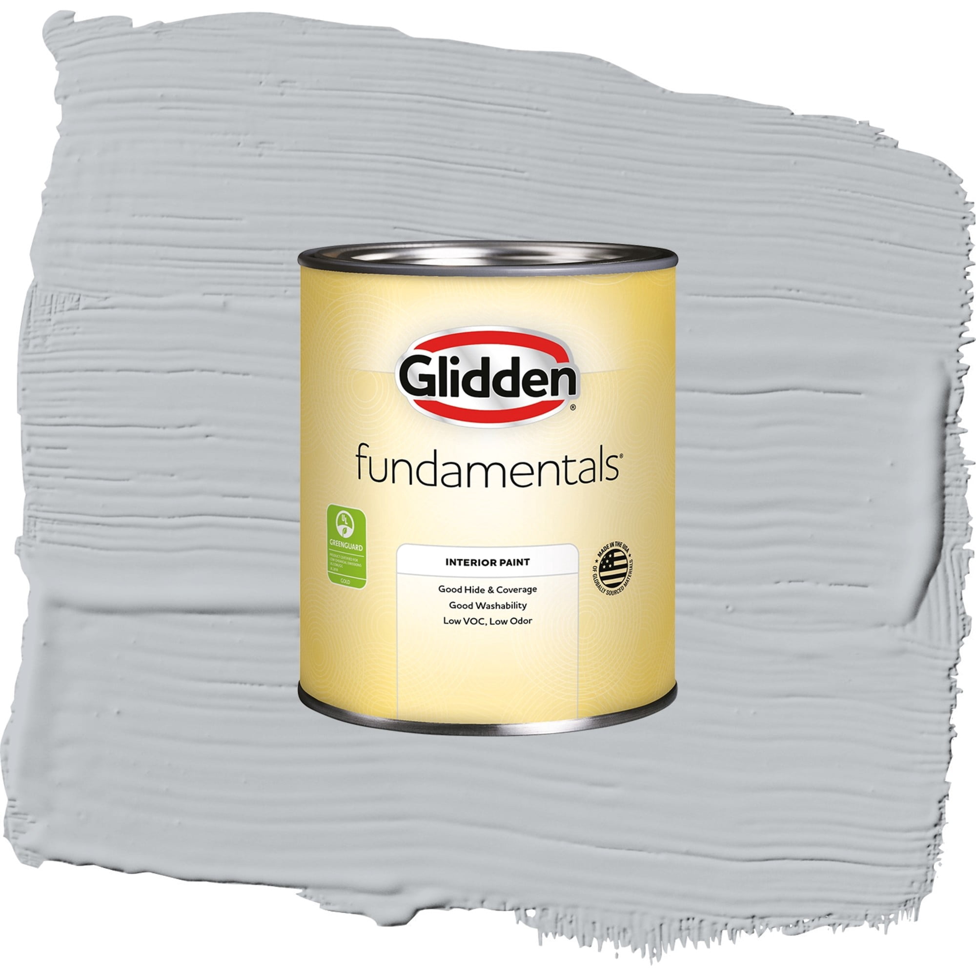 Glidden Fundamentals Train / Gray, Semi-Gloss Interior Paint, 1 Quart