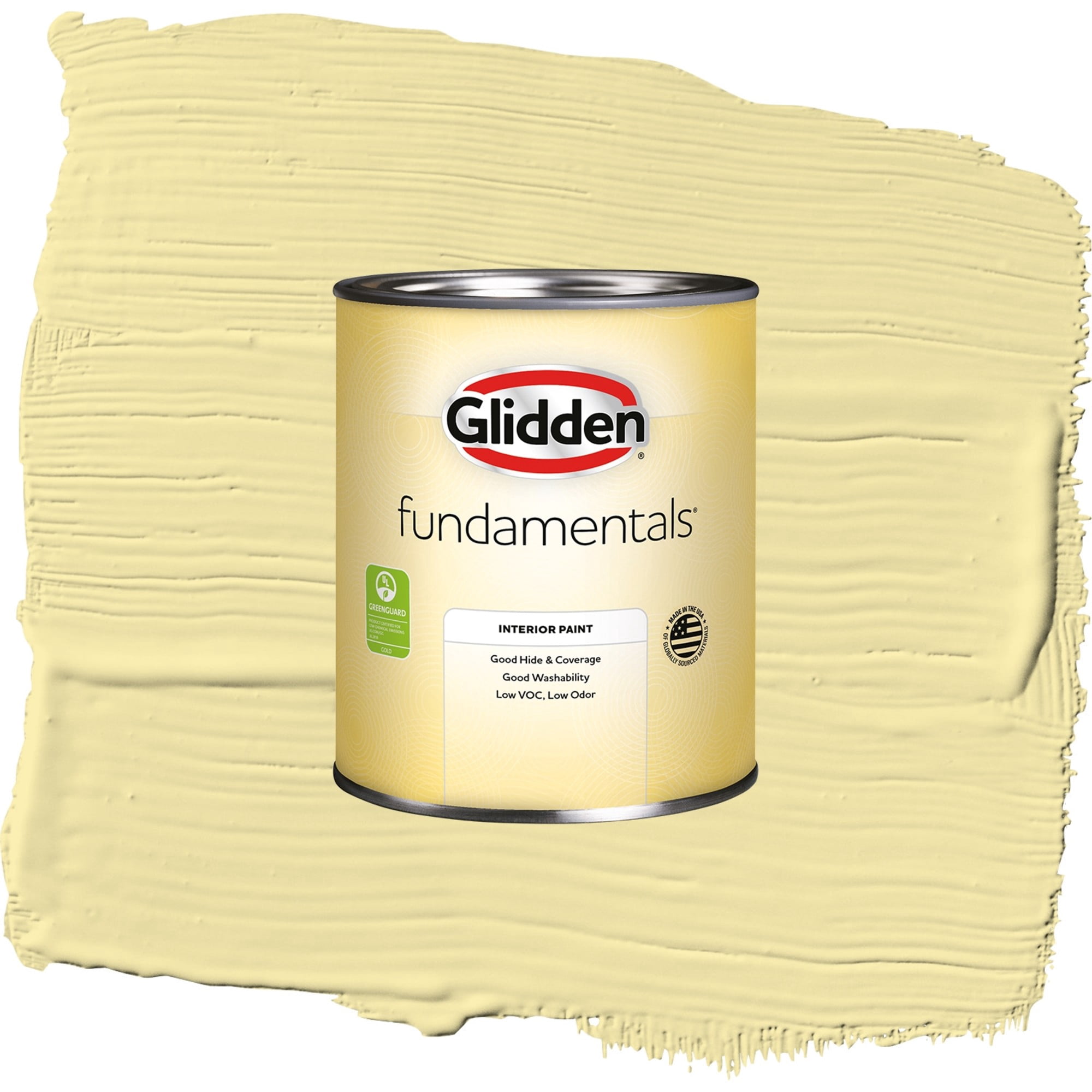 Glidden Fundamentals Turning Oakleaf / Yellow, Semi-Gloss Interior Paint, 1 Quart