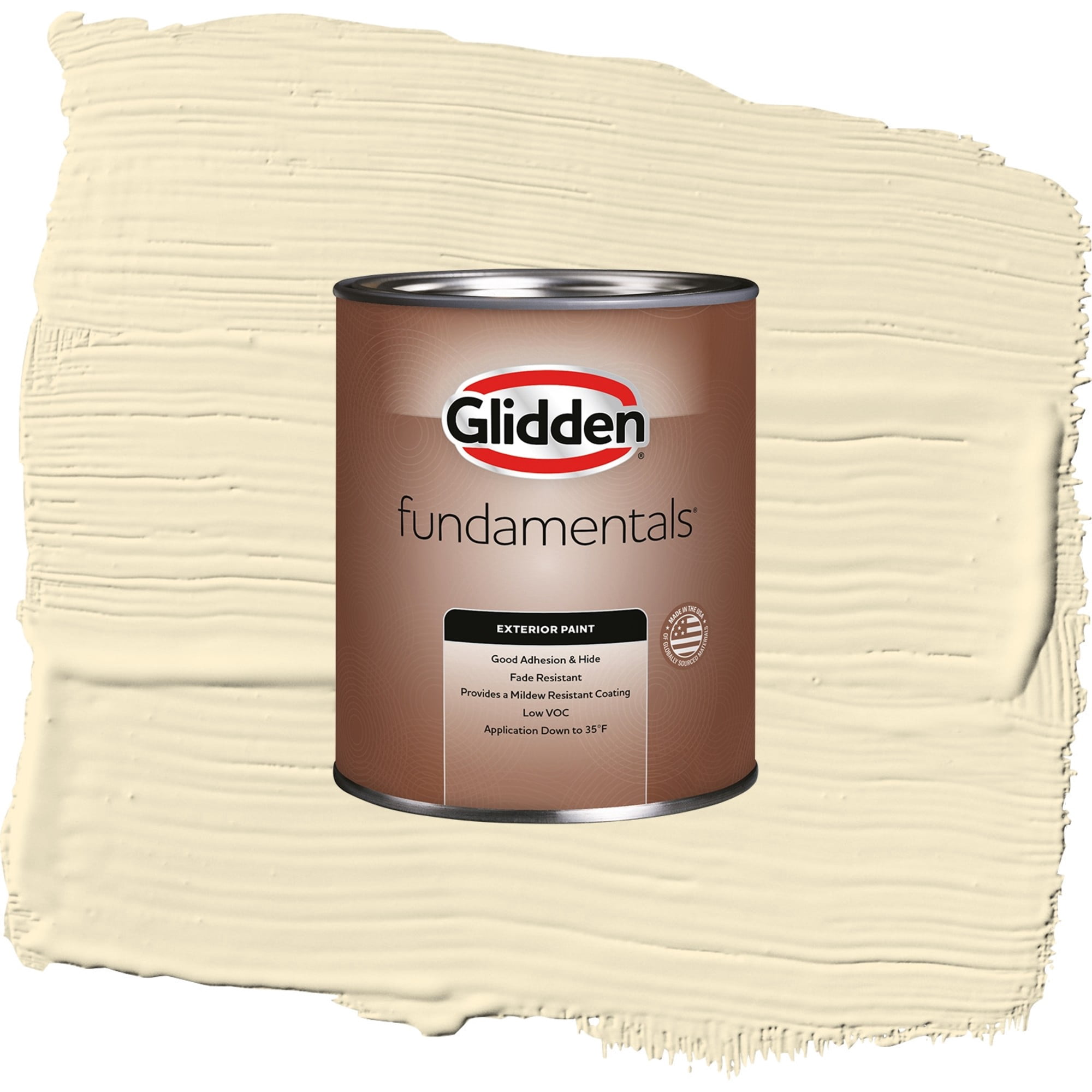 Glidden Fundamentals Soleil Semi Gloss Exterior Paint and Primer, 5 Gallons