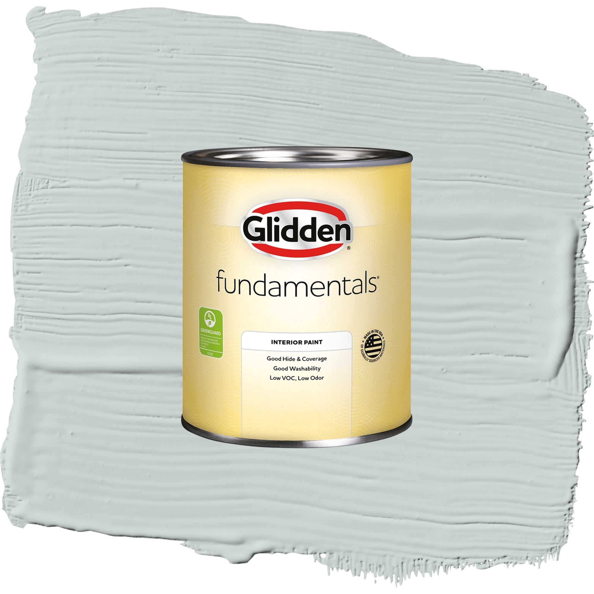 Glidden Fundamentals Winter Chill Semi Gloss Interior Paint and Primer, 1 Quart