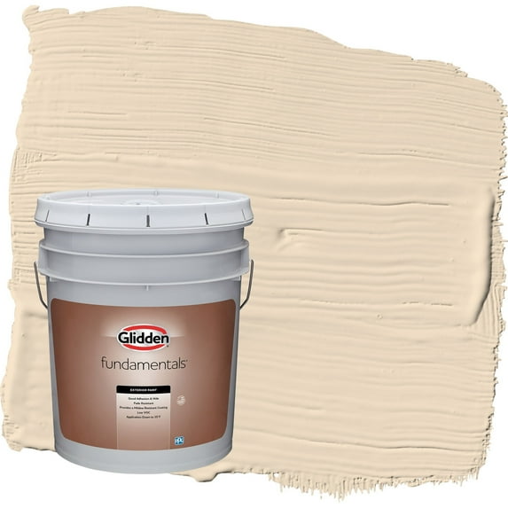 Glidden Fundamentals Antique Parchment / Beige Semi-Gloss Exterior Paint, 5 Gallon