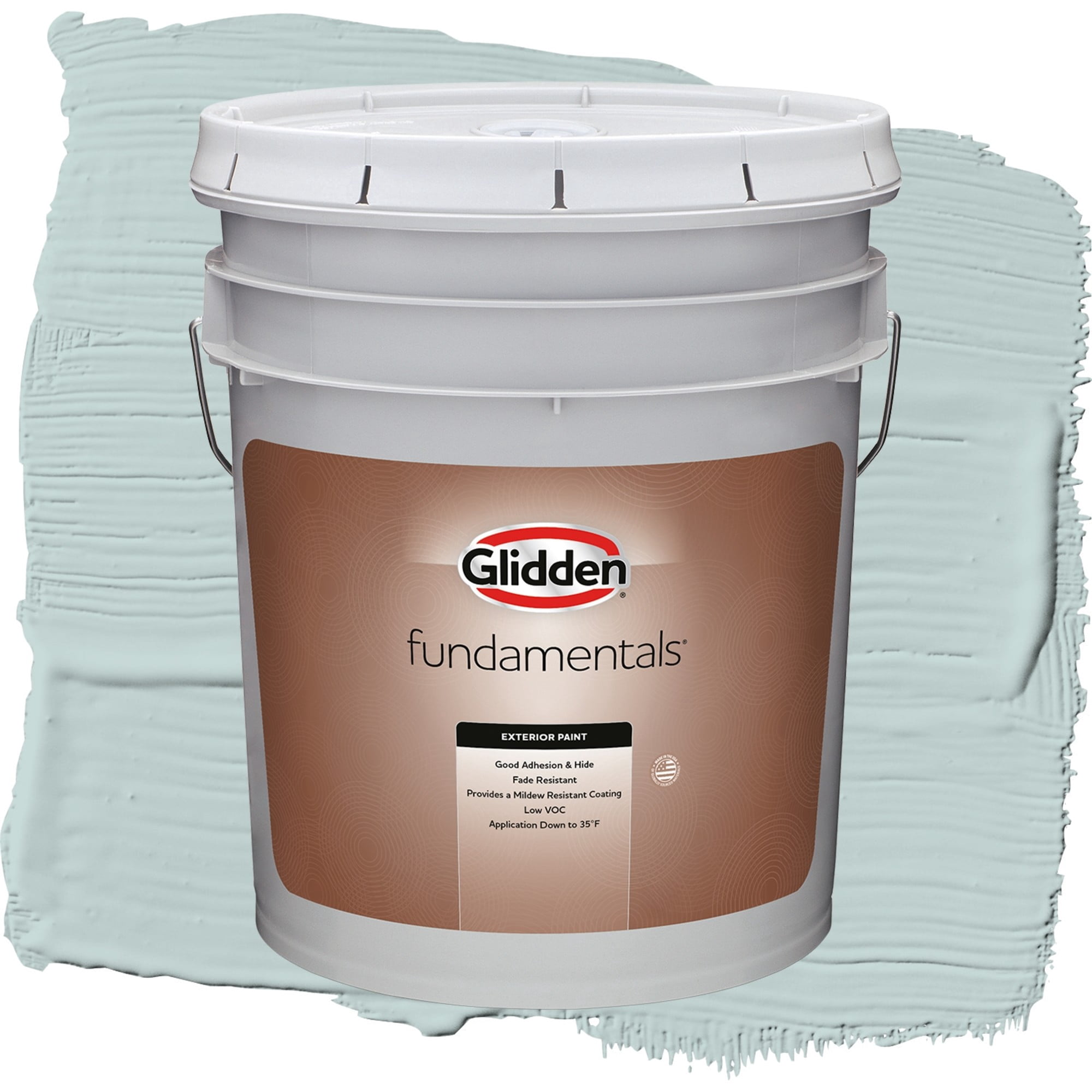 Glidden Fundamentals Babbling Brook / Green, Semi-Gloss Exterior Paint, 5 Gallon