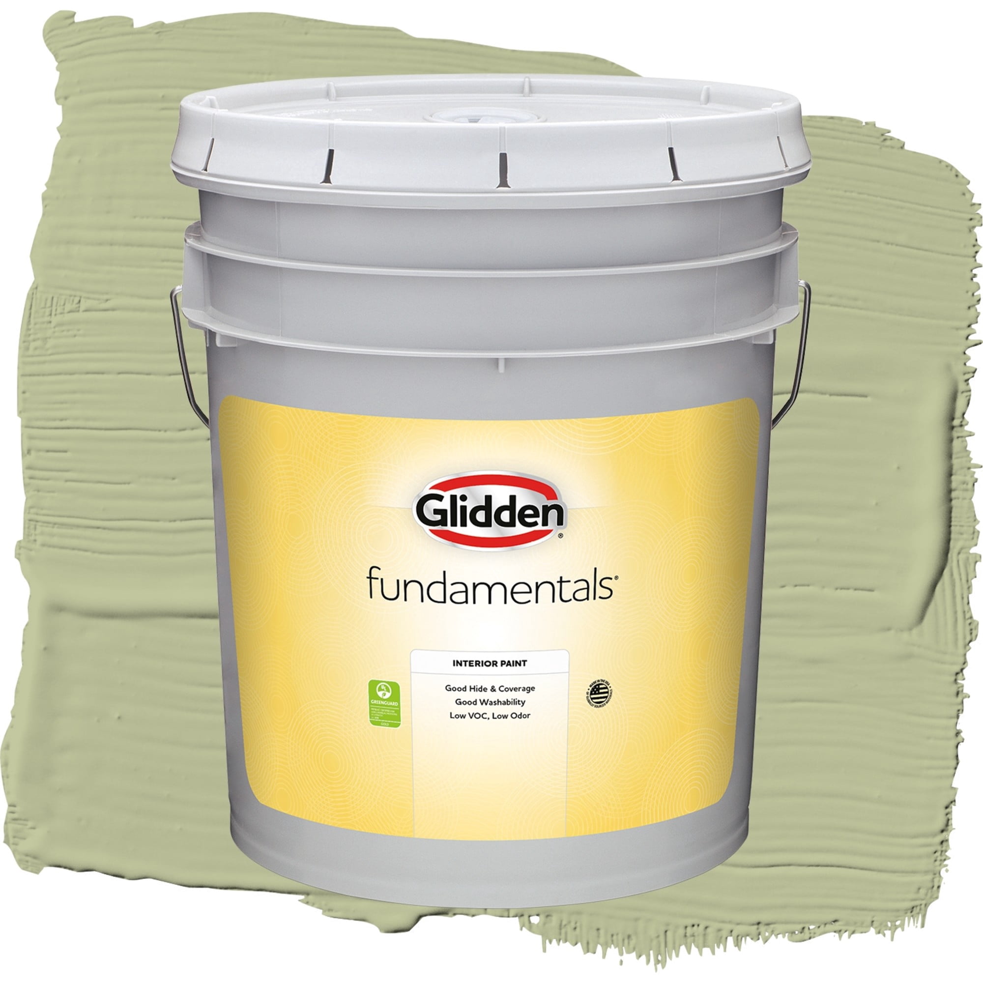 Glidden Fundamentals Bahia Grass / Green, Semi-Gloss Interior Paint, 5 Gallon