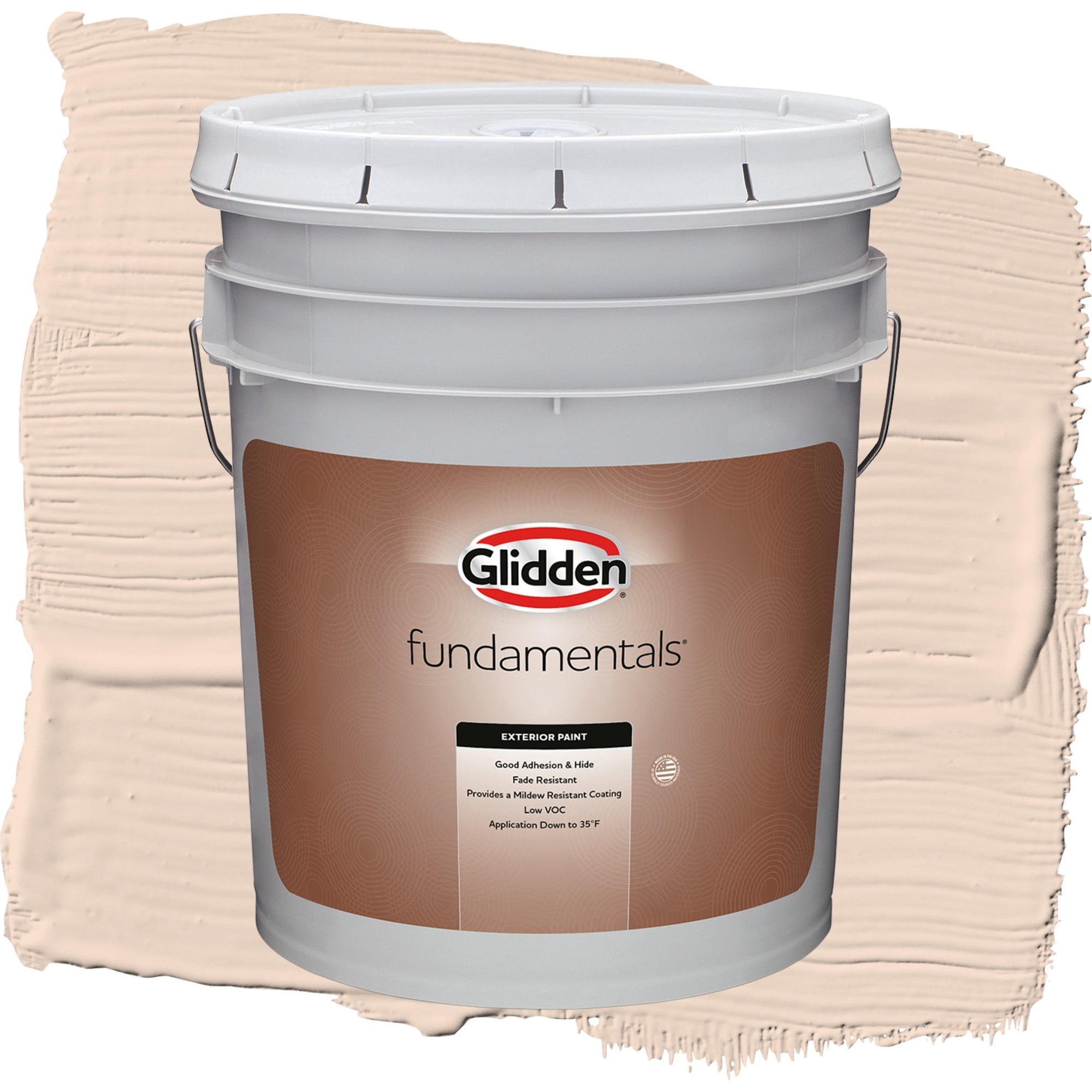 Glidden Fundamentals Enjoy / Orange, Semi-Gloss Exterior Paint, 5 Gallon