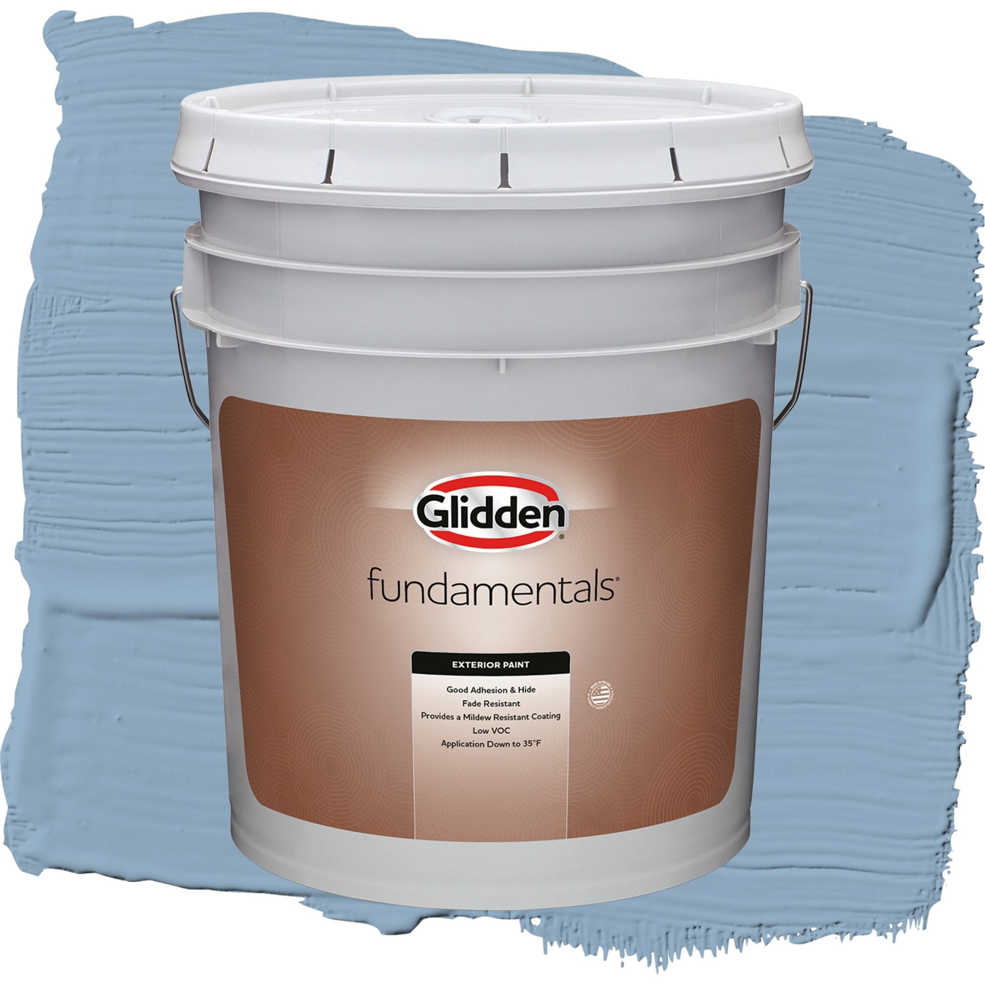 Glidden Fundamentals Kaleidoscope / Blue, Semi-Gloss Exterior Paint, 5 Gallon