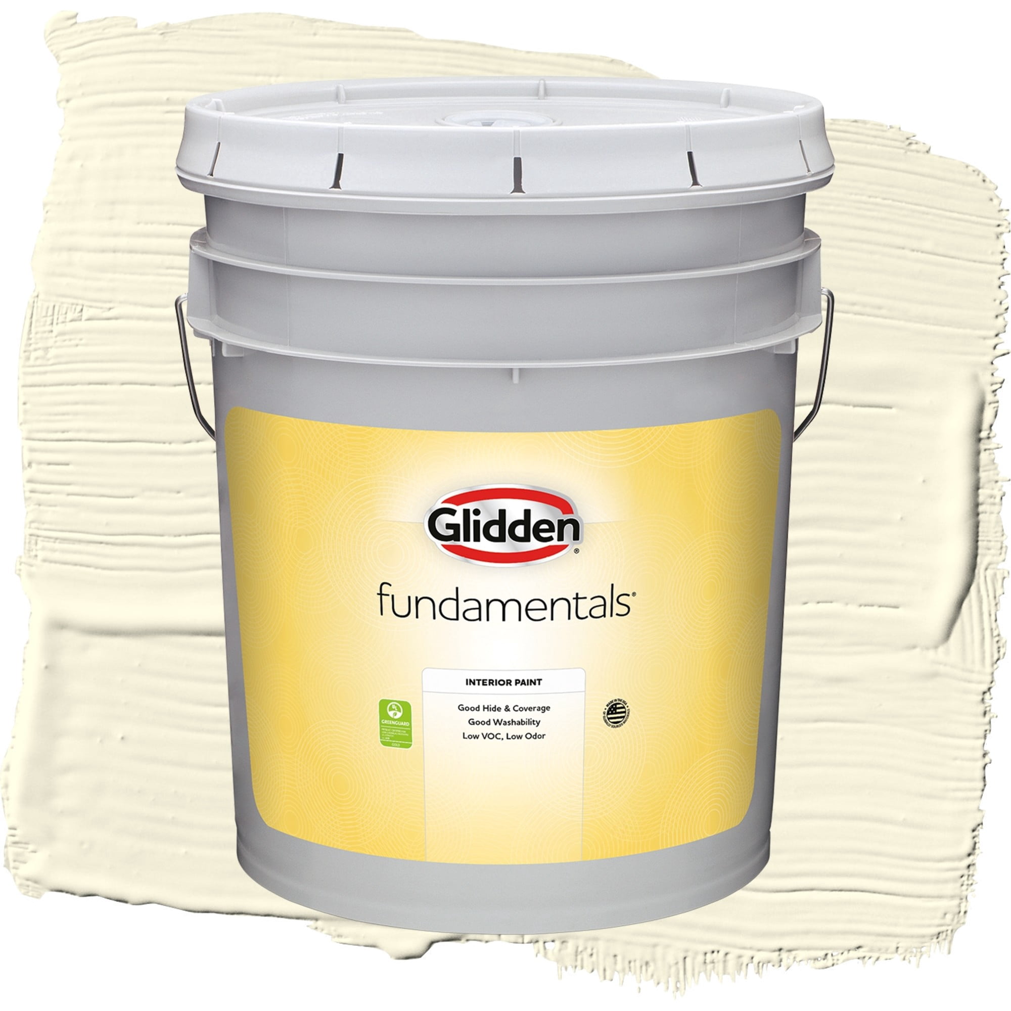 Glidden Fundamentals Lotus Flower / Yellow, Semi-Gloss Interior Paint, 5 Gallon