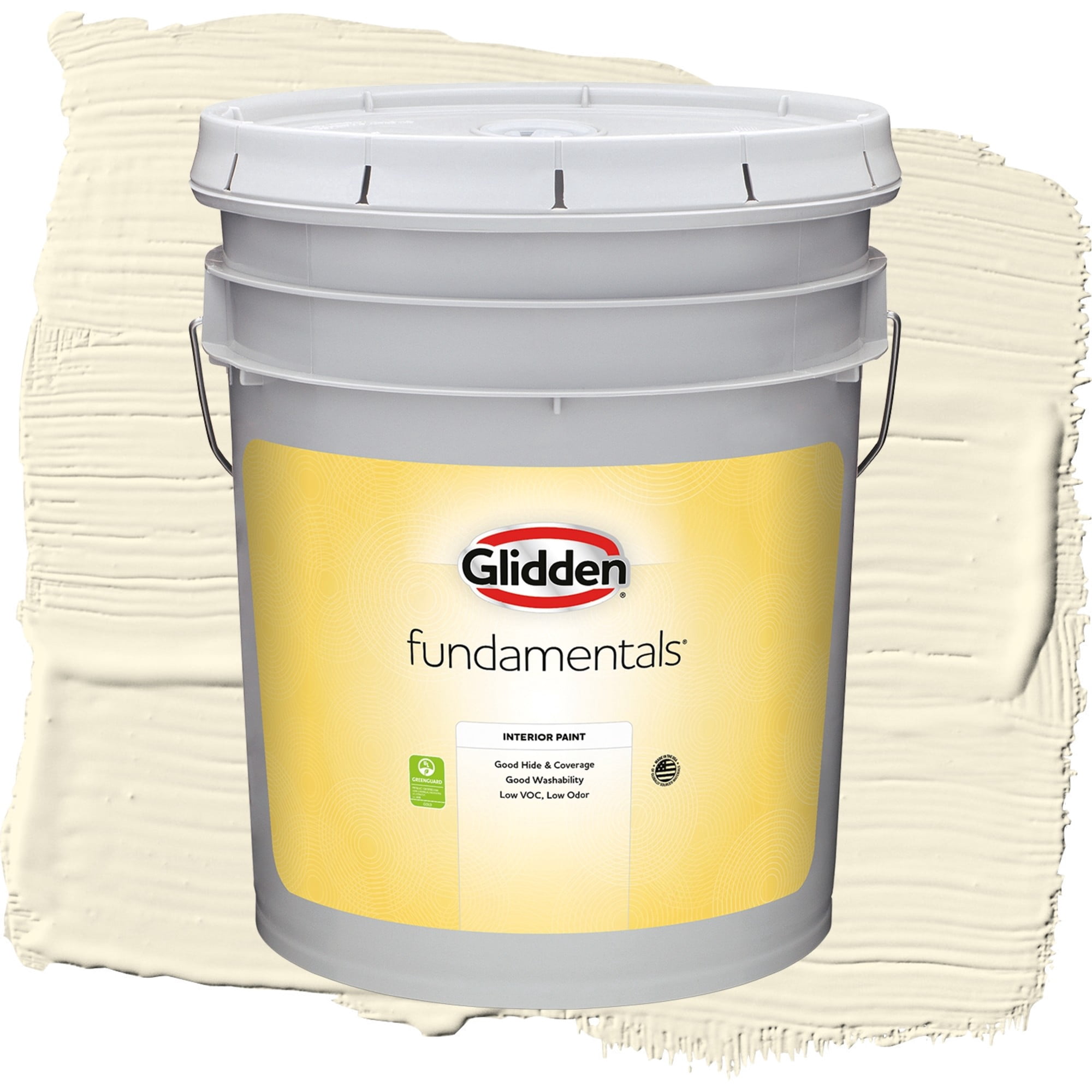 Glidden Fundamentals Mesa Beige Semi Gloss Interior Paint and Primer, 5 Gallons