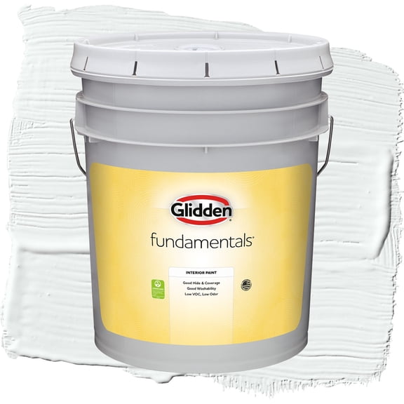 Glidden Fundamentals Moonlit Snow / Gray, Semi-Gloss Interior Paint, 5 Gallon