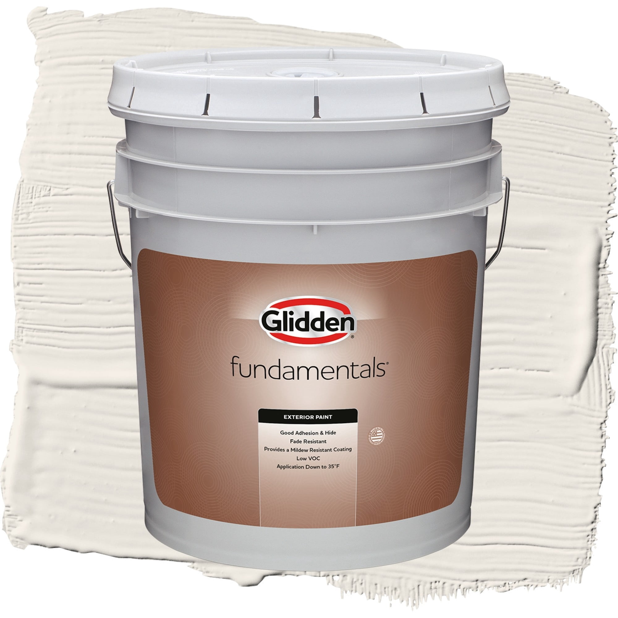 Glidden Fundamentals Mountain Gray / Gray, Semi-Gloss Exterior Paint, 5 Gallon