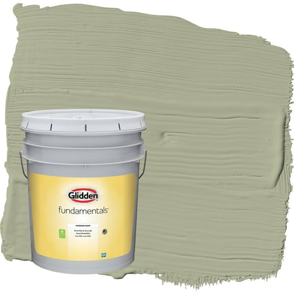 Glidden Fundamentals Olive Sprig / Green Semi-Gloss Interior Paint, 5 Gallon