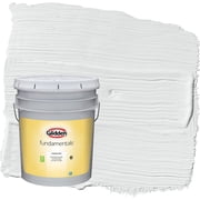 Glidden Fundamentals Radisson / White Semi-Gloss Interior Paint, 5 Gallon