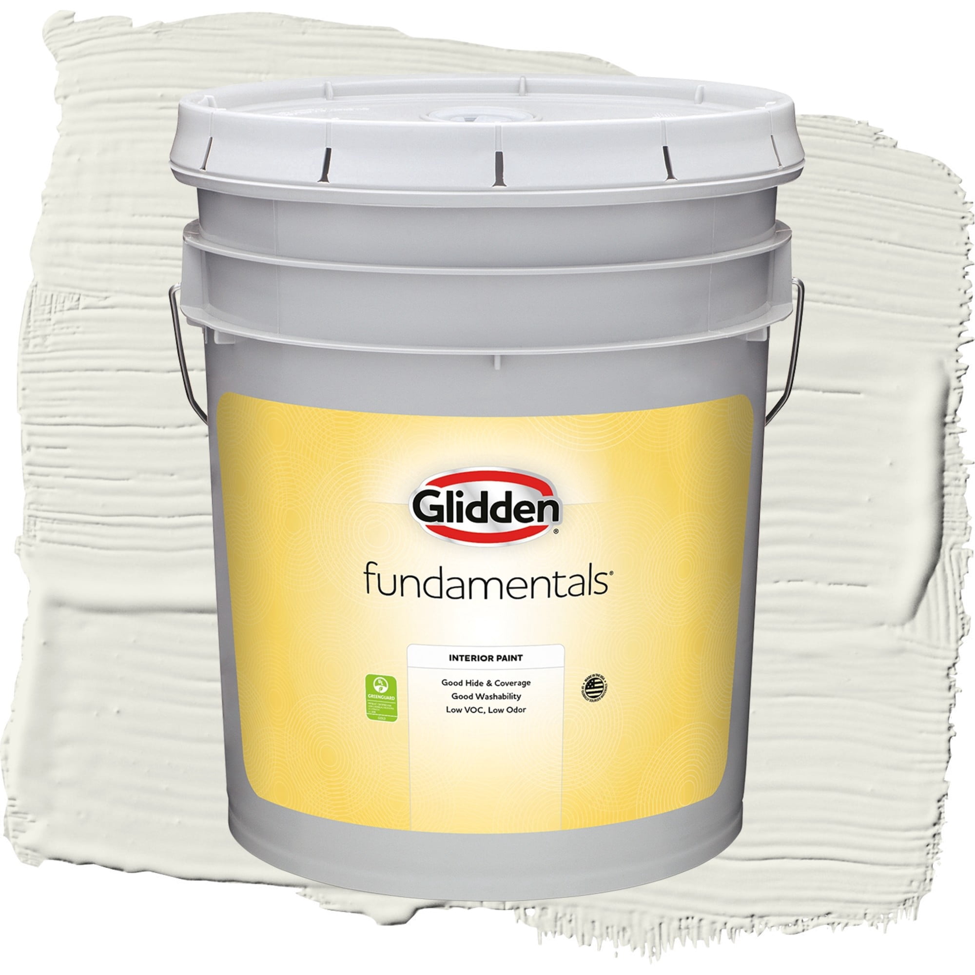Glidden Fundamentals Silvery Moon / Gray, Semi-Gloss Interior Paint, 5 Gallon
