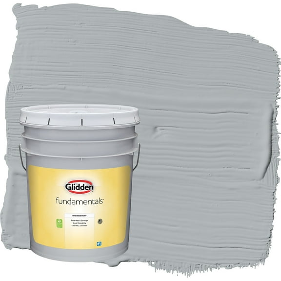 Glidden Fundamentals Stargazer / Gray, Semi-Gloss Interior Paint, 5 Gallon